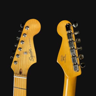 Fender Squier Classic Vibe Duo-Sonic HS MN Electric Guitar in Gold Anodized Pickguard Desert Sand image 7