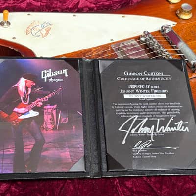 Johnny Winter Signature 1963 Firebird V Tom Murphy Aged Sunburst image 19