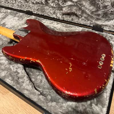1971 Fender Competition Mustang Bass Competition Red image 11
