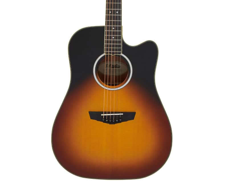 D'angelico Excel Bowery Dreadnought CE - Vintage Sunset - Open Box image 1