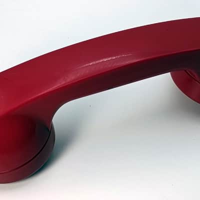 Custom Lo-Fi Telephone Microphone - Northern Electric G1 1970's Handset - Red w/ Model 2500 Base image 4
