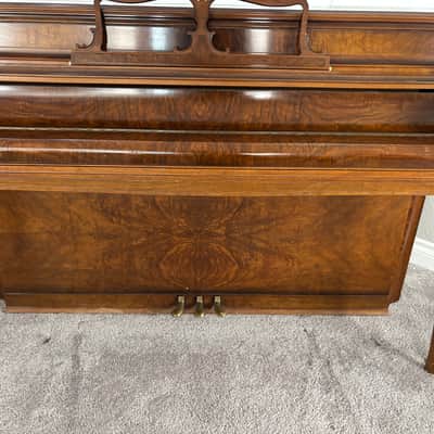 Vintage Chickering & Sons Upright Piano with Matching Bench image 4