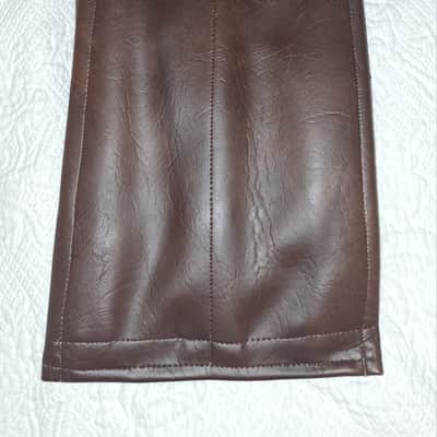 Vintage Faux Leather Drum Stick Bag Case 1970's - brown image 4