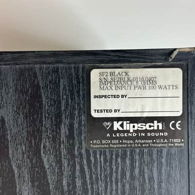 Klipsch SF2 Black Floorstanding Pair Speakers 2 Way READ image 9