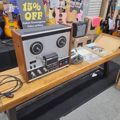 TEAC A-2300S 4-Track Reel to Reel Recorder 1970s - Silver/Walnut image 2