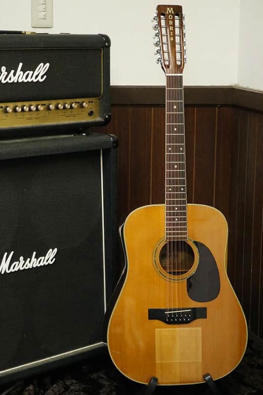 Rare 1980's Morris B-40 12 strings Acoustic Guitar Andes Rosewood Made in Japan image 1