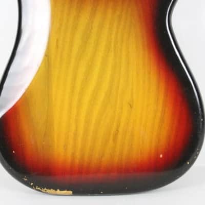 1977 Vintage Fender Precision Bass Lefty Sunburst Ash BODY Left-Handed 1970s USA PBass w/Original Bridge image 6