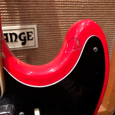 Vintage 1964 Hofner Galaxie 176 Solid Red Electric Guitar image 4