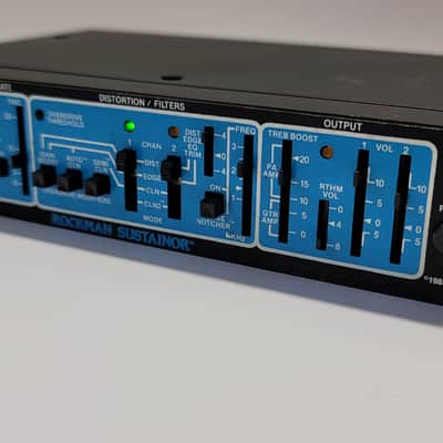 SR&D Rockman Sustainor 100 RockModule 1987 + Original Footswitch! (Blue Logo) image 4