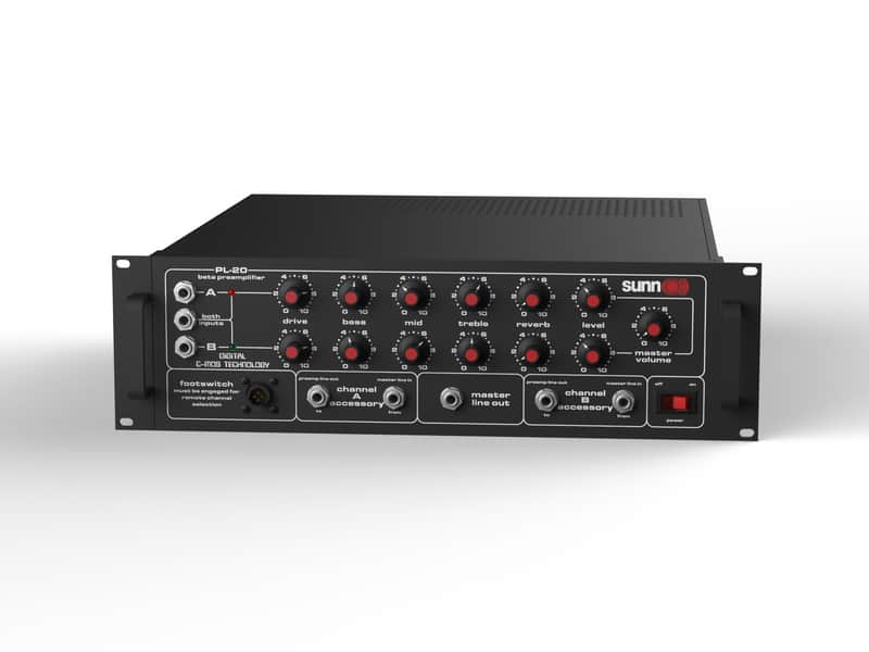 Sunn PL-20 beta reissue pre (w/o cabinet) with footswitch 2025 - Black image 1