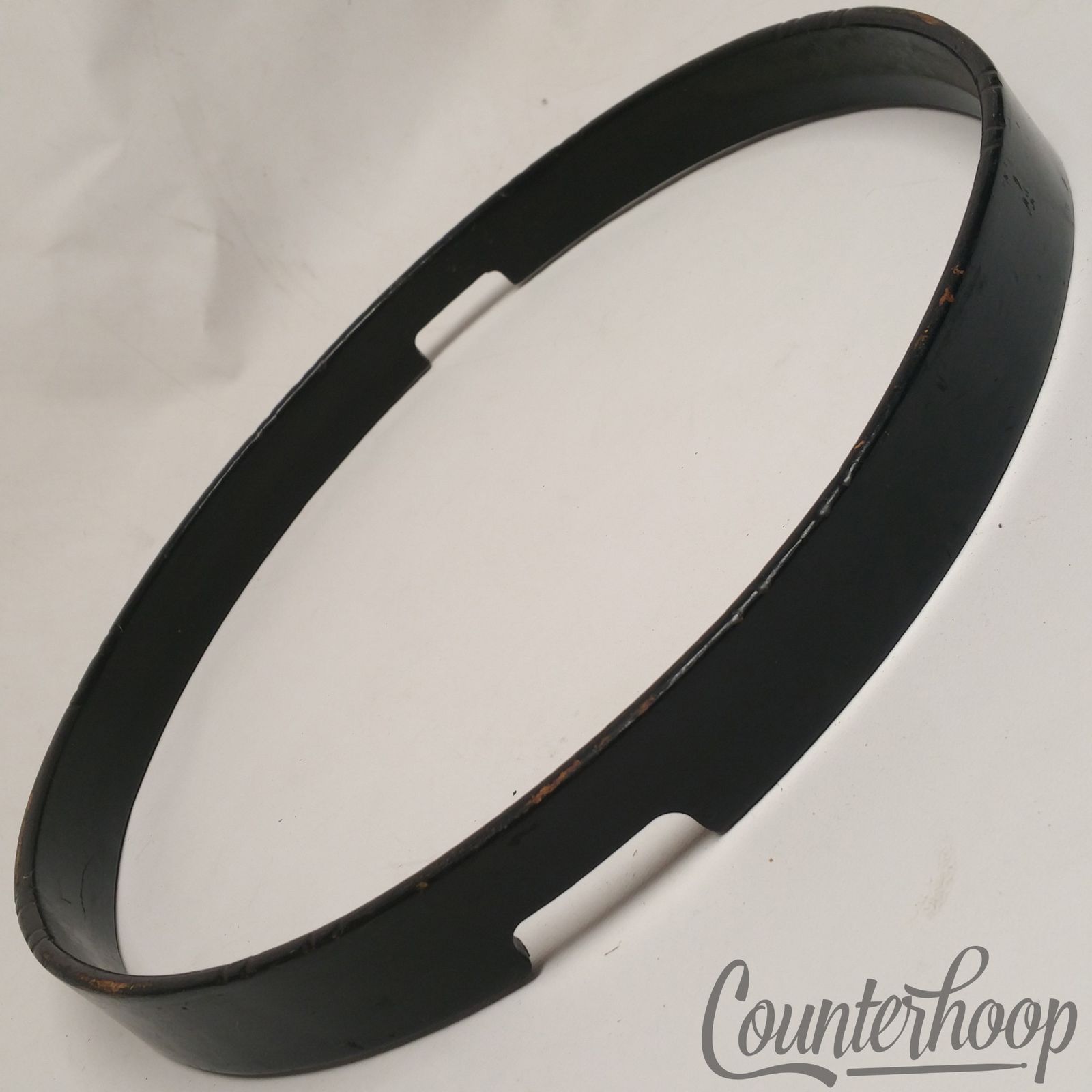 Rogers 15"x1 1/2"Maple Wood Hoop/Rim Snare 50s Drum Marching Resonant Black USA — main photograph