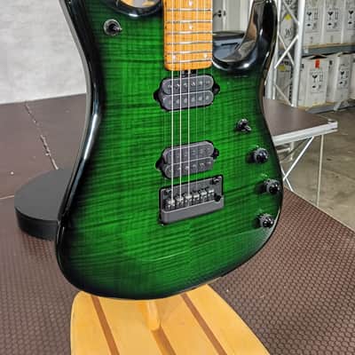 Ernie Ball Music Man John Petrucci Signature JP15-6 2026 - Green Tiger Eye Flame 6.9 pounds image 7
