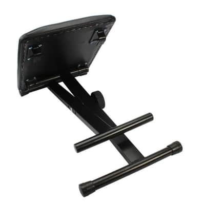 Adjustable Folding Piano Bench Stool – Portable Keyboard Seat, Padded Black Piano Bench, Height Adjustable Music Stool image 3