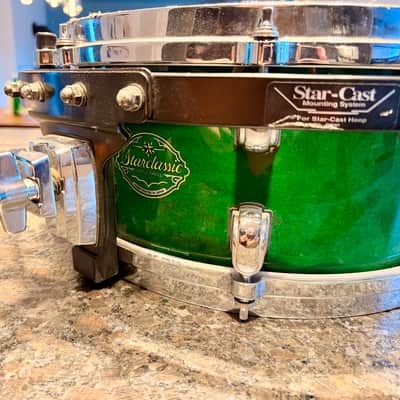 Tama Starclassic Maple 14x6.5 British Racing Green MIJ + Original Air Ride System + Stand image 2