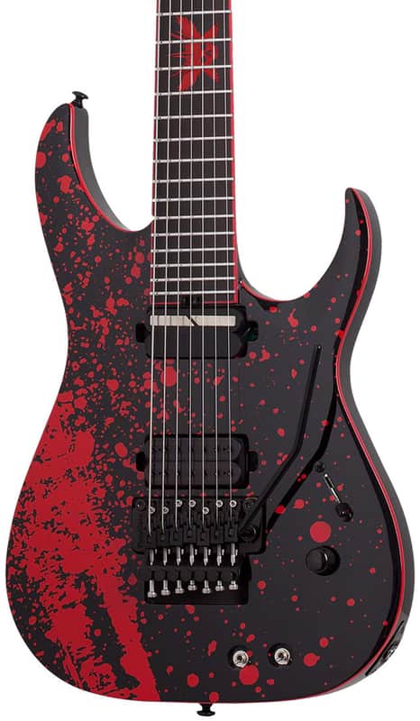Schecter Sullivan King Banshee-7 FR-S Electric Guitar. Obsidian Blood image 1