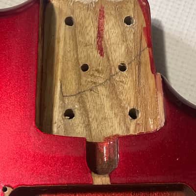 1983 Matsumoku Era Made in Japan Kramer Focus 2000 Candy Apple Red Guitar Body Floyd Ready image 9