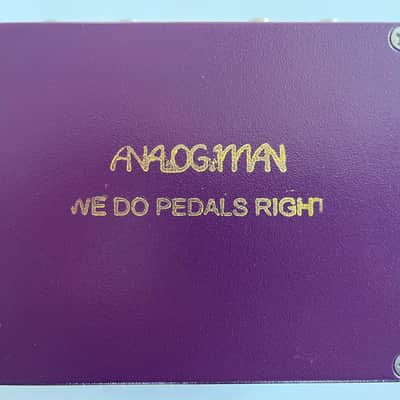 Analogman King of Tone V4 with Four Jack and Red Side High gain Option 2025 - Classic purple with gold logos image 3