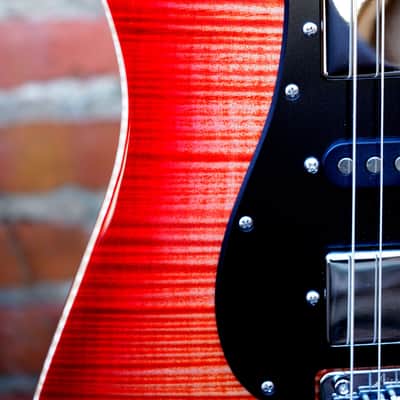 Tom Anderson Drop Top Classic, Natural Red Burst w/ Binding image 4