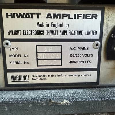 Hiwatt DR103 1970/71 - Vintage image 2
