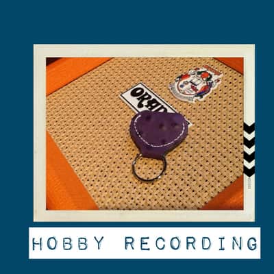 Double B Handmade Guitar Pick Holder Key Chain  Dark Purple Ostrich image 2