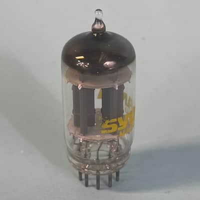 1970s Sylvania 5963 12AU7WA Vintage Long Plate Halo Getter Preamp Tube! T219 image 5