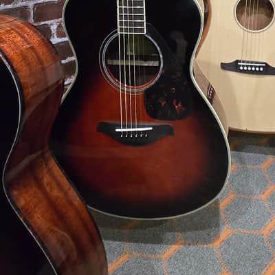 Yamaha FS830 TBS Tobacco Sunburst Small Body Guitar Top Rosewood B/S image 8