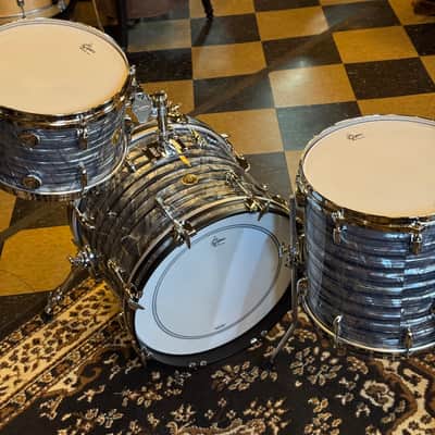 NEW Gretsch USA Custom Drum Set in Sky Blue Pearl - 14x18, 8x12, 14x14 image 14