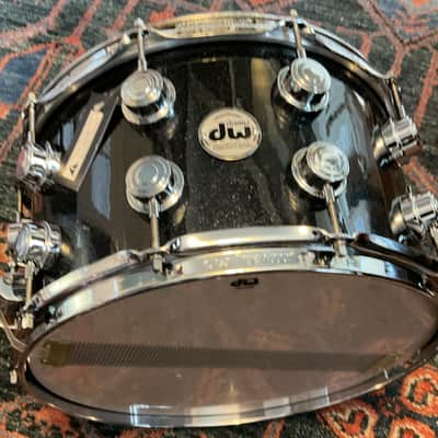 DW Collector’s Series 8x14” Oak Shell Gun Metal Sparkle Glass W/Chrome HW image 5
