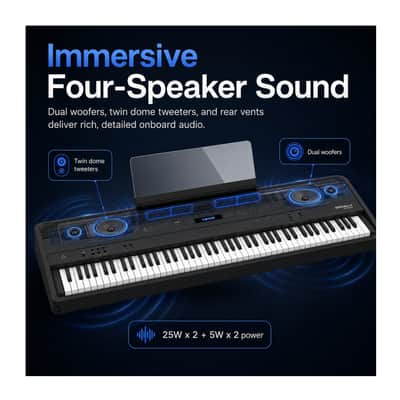 Immagine Roland FP-90X Portable Digital Piano with Stand, Pedal Unit & Seat Bundle - 6