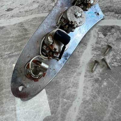Fender Jazz Bass 1974 - Vintage Chrome Control Plate Pots with screws image 6