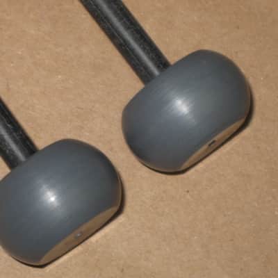 new old stock Gambal GPXH1 (UG13GPXH1) Glockenspiel, Bells, Xylophone Percussive Keyboard MALLETS, 1 & 1/4 inches Gray Very Hard Nylon Flat Ball Heads with Black Synthetic Shafts, with original packaging, from 1990s - early 2000s image 4
