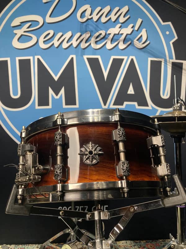 Tama - 6x14" Warlord Collection, Masai Bubinga Snare Drum 2002 - Quilted Bubinga Burst image 1