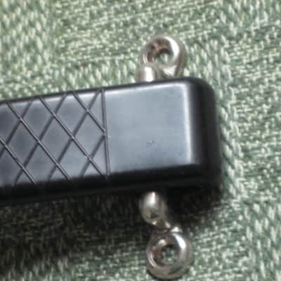 lite use (one mounting piece is broken) genuine Vox Black Plastic Dogbone Style Guitar Amplifier Handle with VOX logo and Diamond Pattern [Black hard - but flexible Plastic /  Metal Nickel mounting pieces (1 mounting piece is broken) + screws (from 2000) image 16