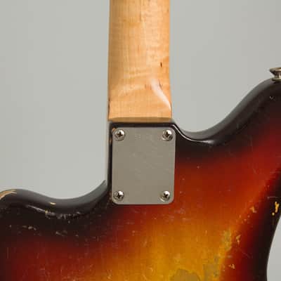 Fender  Jazzmaster Solid Body Electric Guitar (1959), ser. #34376, original tweed hard shell case. image 14