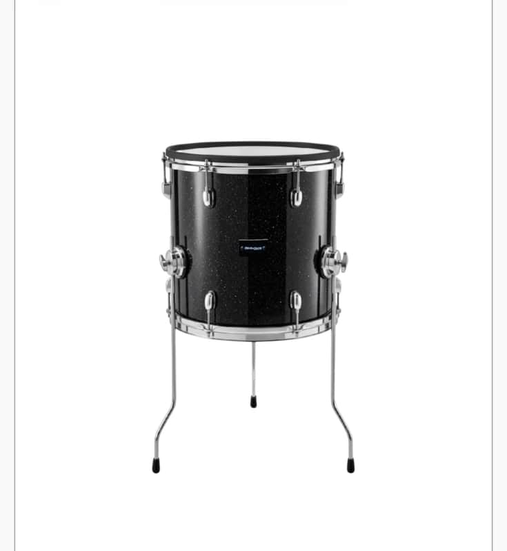 Dolby 12” x 12” Black Sparkle Floor Tom Electronic Full Shell for Roland Alesis image 1