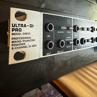 Behringer Ultra-DI Pro DI800 Phantom Powered 8-Channel Direct Box 2010s - Black / Silver image 2