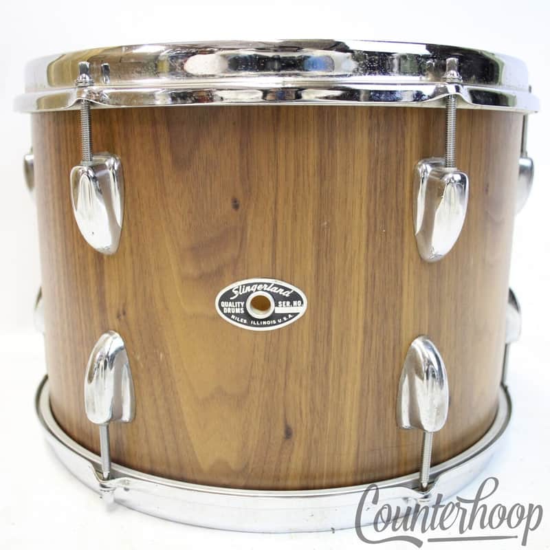 *Slingerland 13x9"Custom Veneer Tom Drum 70s Chrome Sound King Stick-Saver Rims* image 1