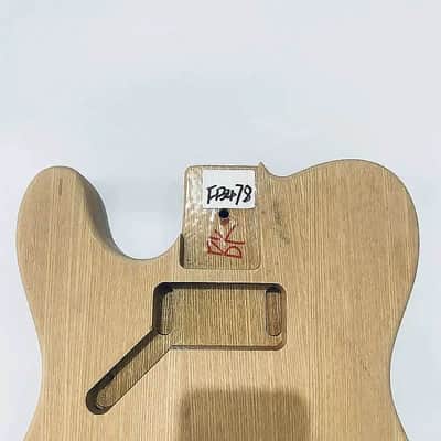 Left Handed Ash Wood Tele Style Guitar Body, String Through Bridge image 2