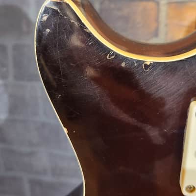 Vintage 1980s Hondo HL737 Singlecut LEFTY Sunburst image 7