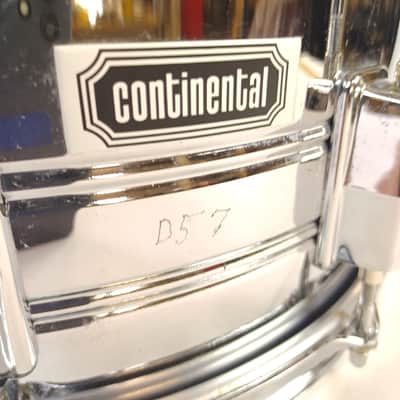 Pearl "Continental" 5.5x14" 10-Lug Steel Shell Snare Drum Vintage 70s +Muffler image 13