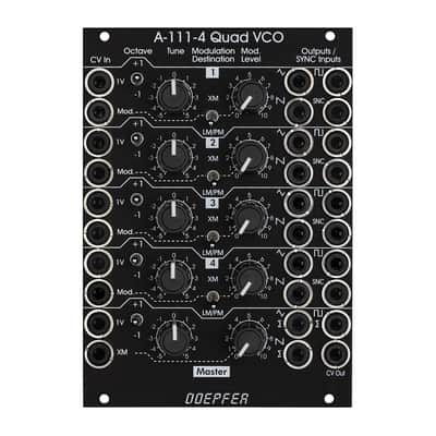 Doepfer A-111-4V Quad Precision VCO Eurorack Module (Black) image 1