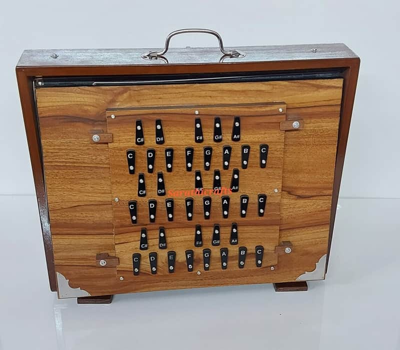Sarathi Special Large 39 Keys Shruti Box,(17"X14"X3") Special 440hz 3 Set Reeds,3.25 octave 2024 - Sanmica image 1