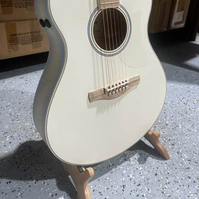 Ibanez AAM370EIB Advanced Acoustic Auditorium Acoustic-electric Guitar - Antique White Ice Blue Open Pore image 2
