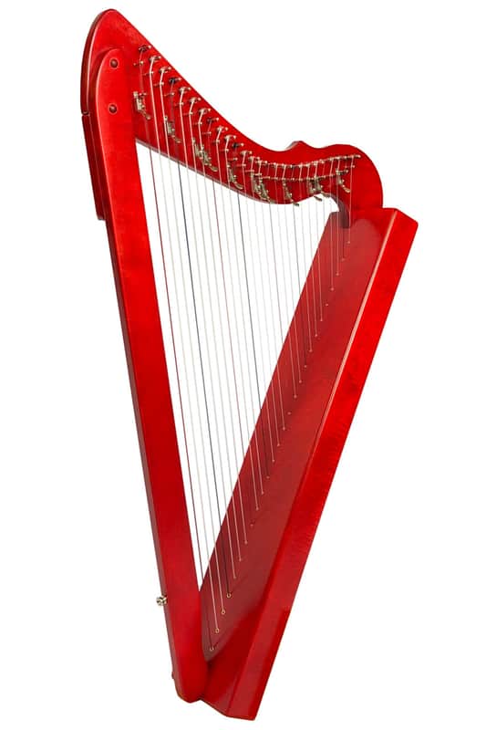 Rees Harps Flatsicle Harp, 26 Strings, Red image 1