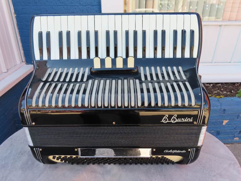 CASTELFIDARDO by B. BURINI 120 BASS ACCORDION CLEAN MODEL 274 maybe needs a little work image 1