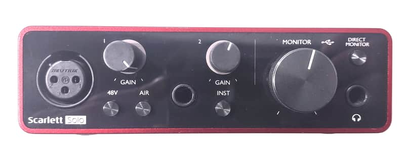 focusrite scarlette solo 2020 - red image 1