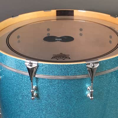 C&C Custom Drum Set Cardwell Drums USA Order Made 10/14/22 CC Rock Kit Turquoise Sparkle American Maple Shells Tube Lugs image 18