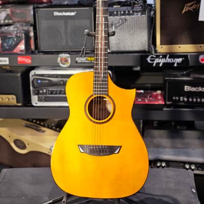 Cort LUXE NAT Frank Gambale Series Adirondack Spruce/Blackwood Concert Cutaway with Electronics 2010s - Natural Glossy image 4