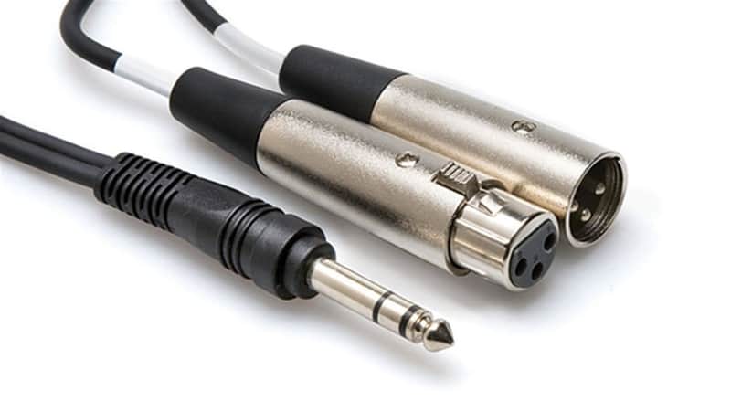Hosa SRC203 SRC203 1/4" TRS to XLR Male and XLR Female Insert Cable - 3 meter image 1
