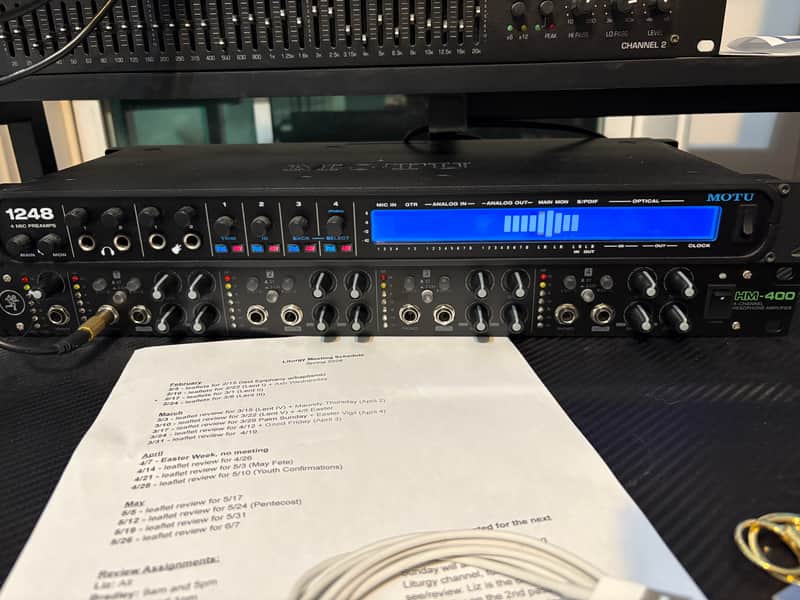 MOTU 1248 48-Channel Thunderbolt / USB 3.0 Audio Interface Present - Black image 1